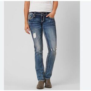 ROCK REVIVAL Women's Lanlan Straight Jeans size 25